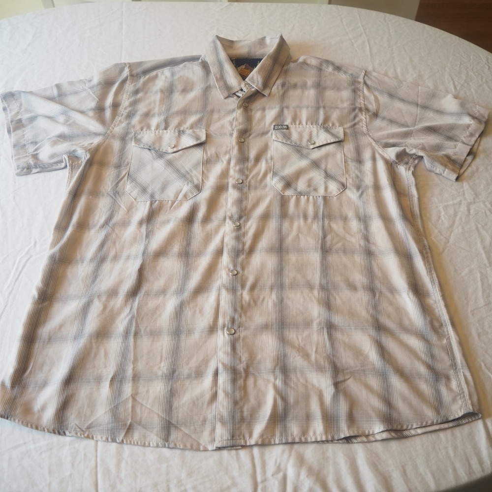 Dixxon Men's Shirt Montana Pearl Snap 2X Bamboo Blend Performance Short Sleeve